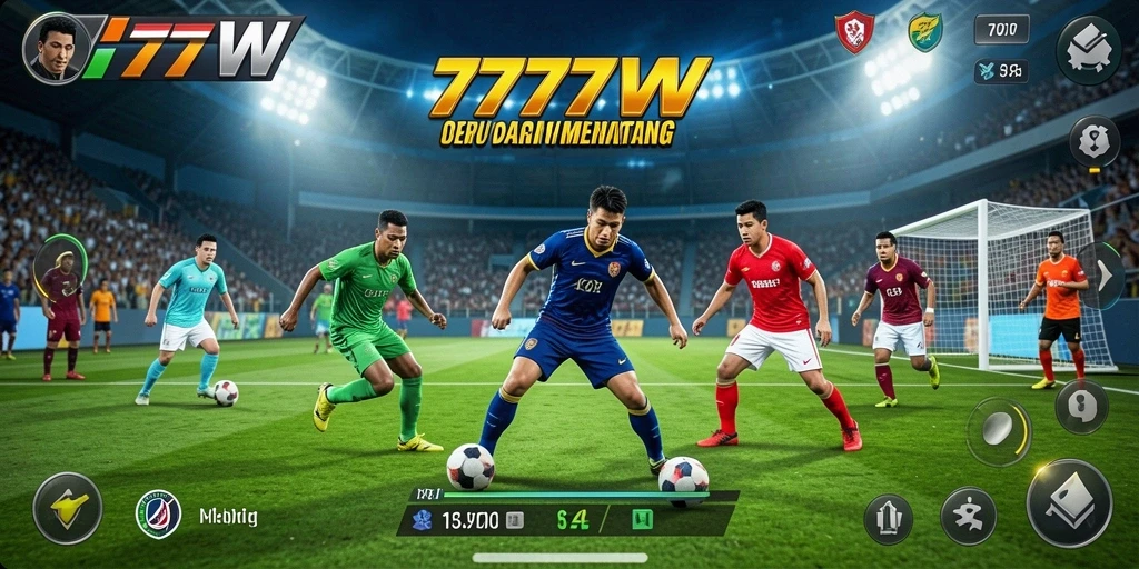 Tampilan menarik dari gameplay 7777W yang penuh aksi olahraga.