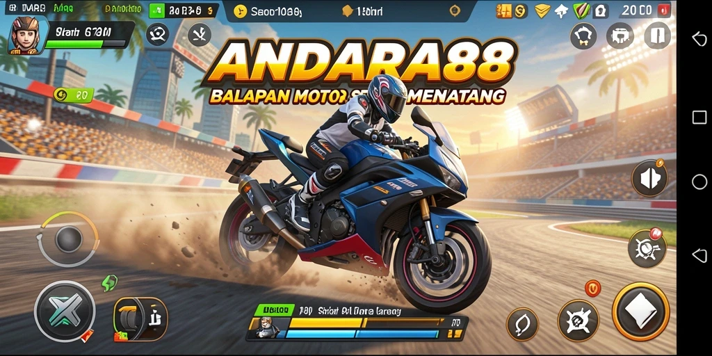 Tampilan mendebarkan balapan motor di ANDARA88.