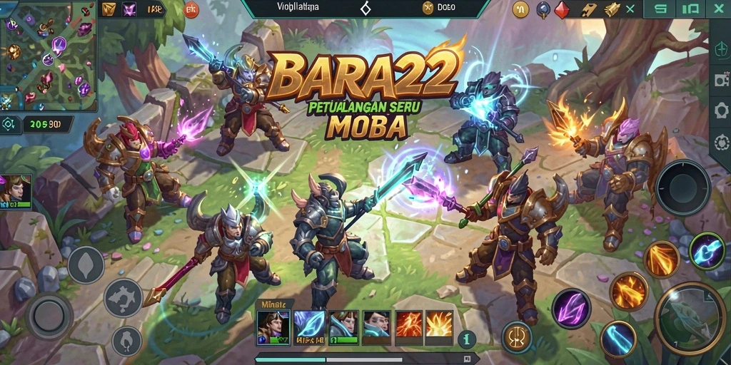 Screenshot gameplay BARA22 yang menunjukkan aksi pertarungan seru.