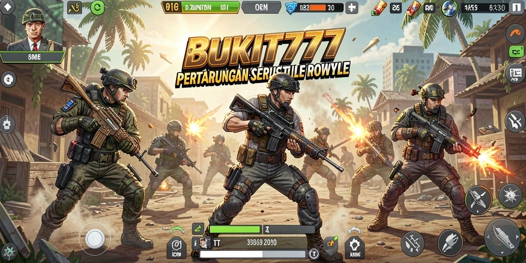 Gameplay seru dan mendebarkan di BUKIT777 Battle Royale.