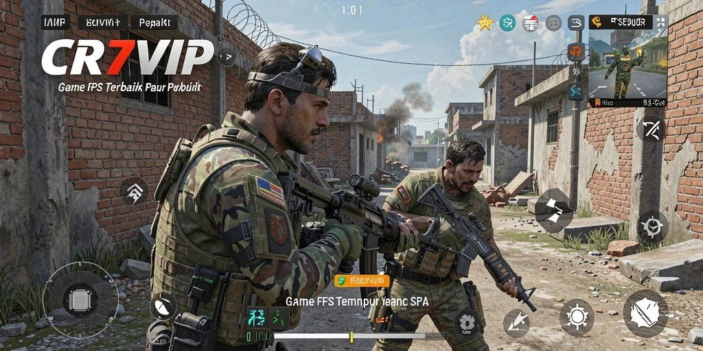 Tampilan gameplay CR7VIP dengan aksi tembak-menembak yang mendebarkan.