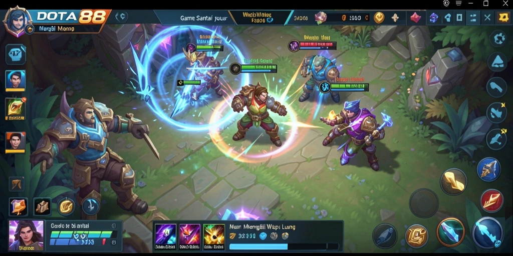Tampilan gameplay DOTA88 yang menarik dan menyenangkan.