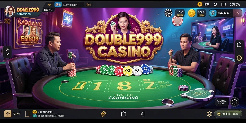 Tampilan aksi menarik di gameplay Live Casino DOUBLE999.