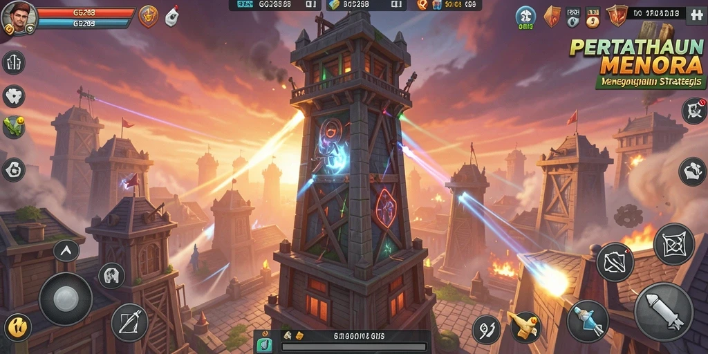 Screenshot gameplay GG288 menunjukkan aksi Tower Defense yang seru dan strategis.