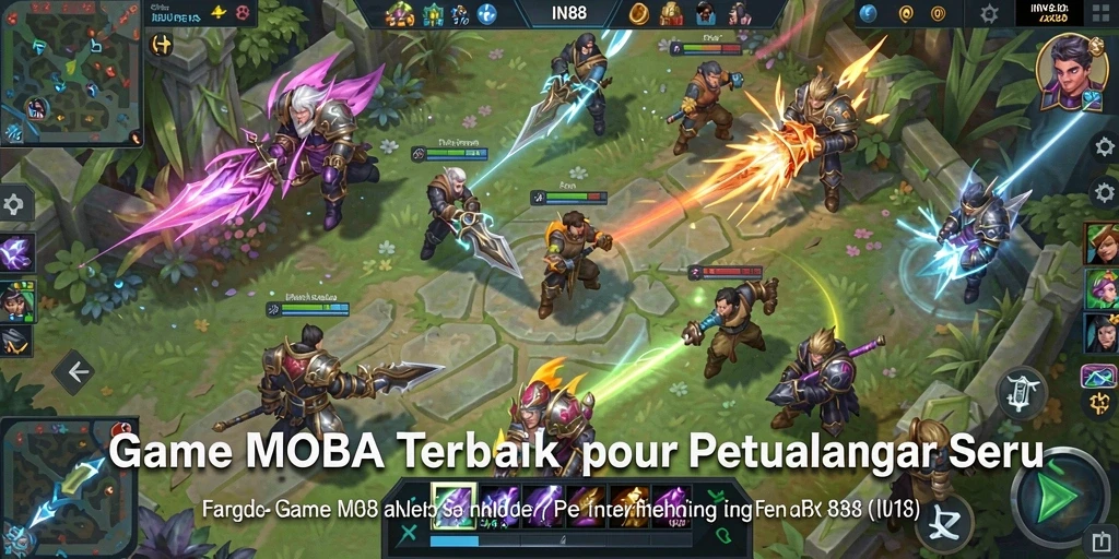 Tampilan gameplay mendebarkan dari IN88 yang menampilkan aksi MOBA.