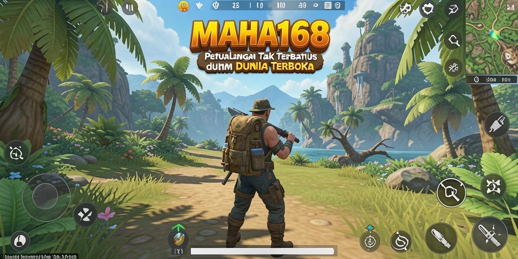Screenshot gameplay MAHA168 menampilkan dunia terbuka yang luas dan imersif.