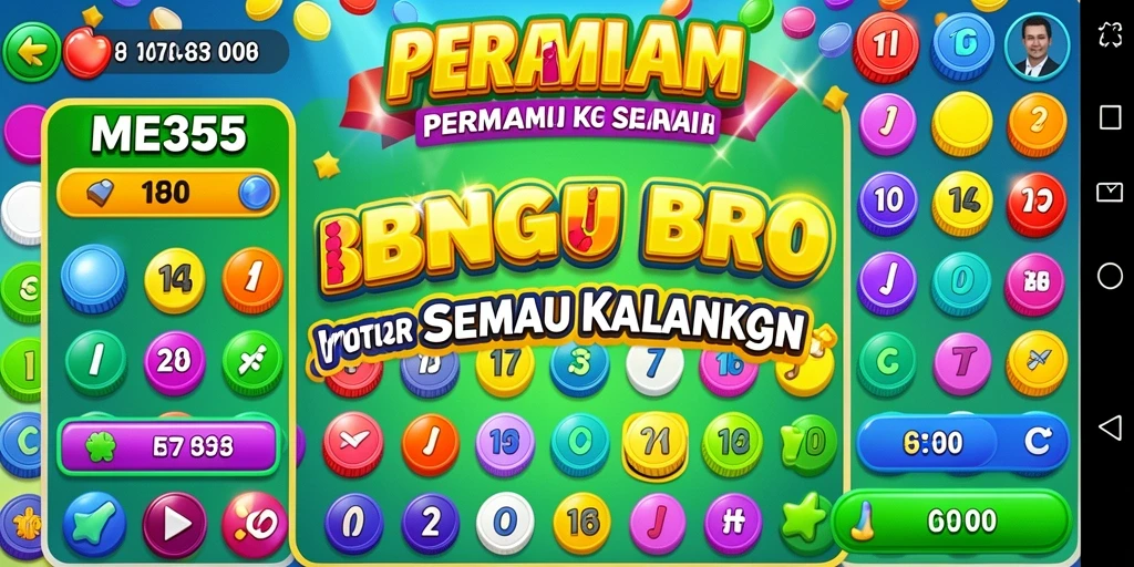 Tampilan menarik dari gameplay Bingo di ME355.