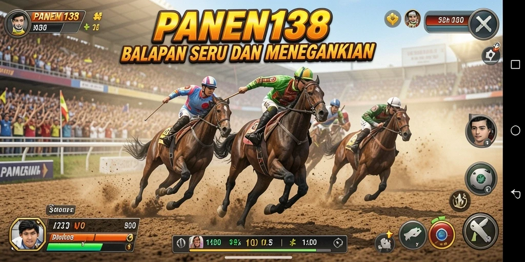 Tampilan gameplay menarik dari balapan seru di PANEN138.