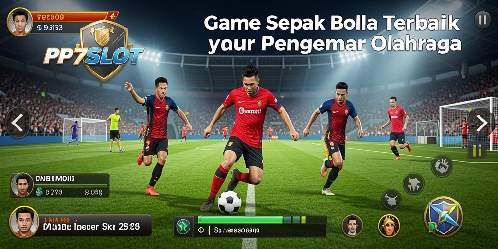 Screenshot PP7SLOT menampilkan aksi seru permainan sepak bola.