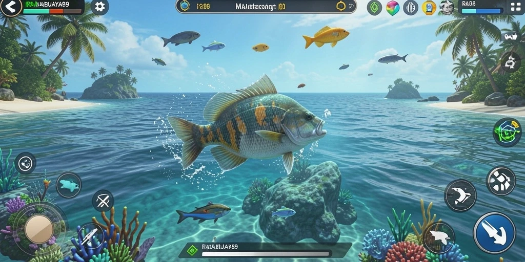Gameplay memancing yang seru dan menegangkan di RAJABUAYA89.