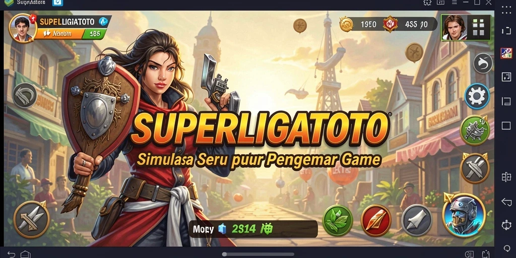Tampilan gameplay SUPERLIGATOTO yang menegangkan dan interaktif.