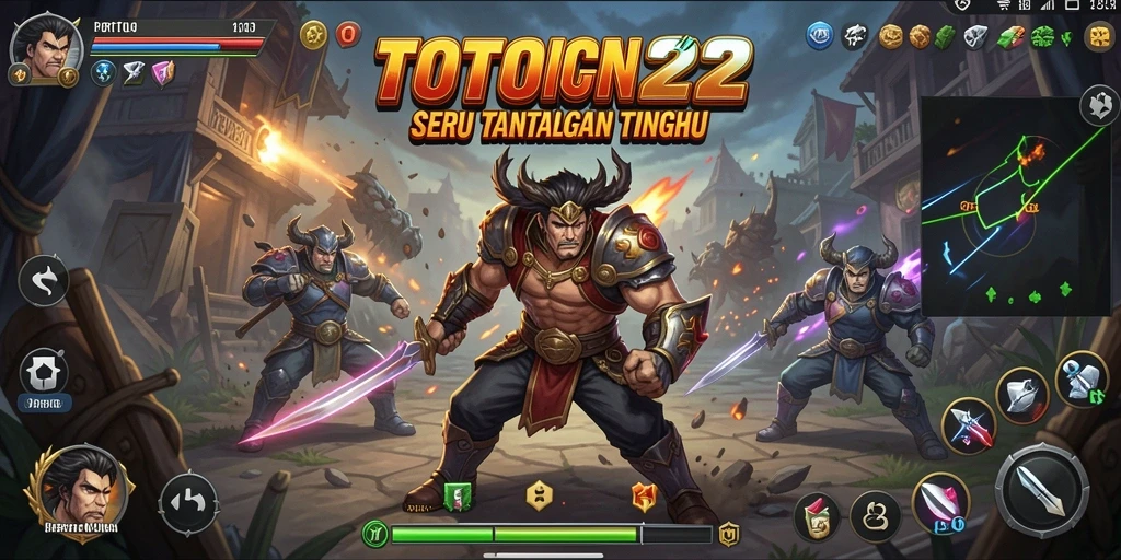 Tangkapan layar menunjukkan pertarungan mendebarkan dalam TOTO22 dengan karakter yang beraksi.