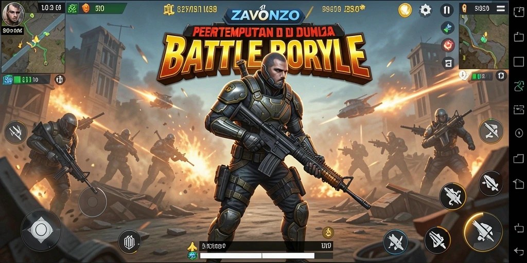 Tangkapan layar menunjukkan aksi seru pertempuran dalam ZAVONZO.